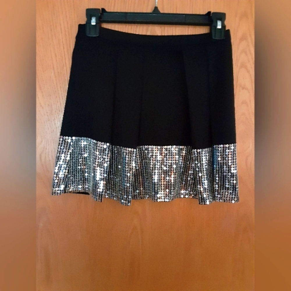 Girls size large (14) black skirt with sparkle accents